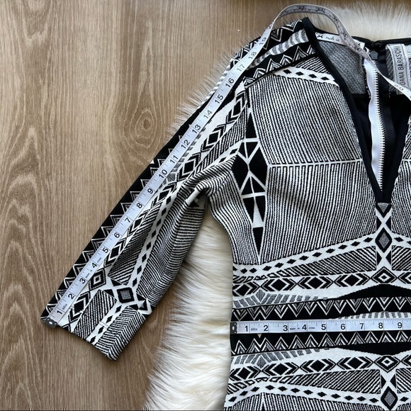 Yoana Baraschi Black & White Patterned Sheath Dress SzL - Picture 7 of 9